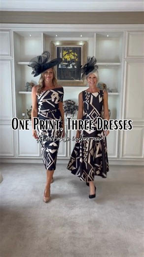 One print, three colours! ✨ When we love a print this much, we can never choose just one… so we bought all three! Which style is your favourite? ✨ Style 1: A chic tunic-style dress finished with a fabulous feather trim ✨ Style 2: A fitted, asymmetric design with a statement wide collar ✨ Style 3: A mid-length A-line dress with a flattering V-shaped back There really is a style for every occasion. Let us know which one you love most in the comments below 👇 🎄 We hope everyone has a wonderful Chr