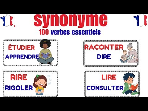 100 verbes français avec synonymes (A1-A2) | Apprendre facilement 🇫🇷🇨🇦