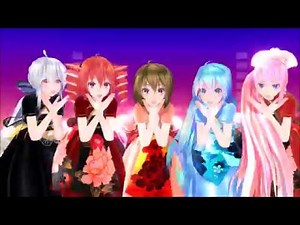 [MMD] Kimagure Mercy Tda Luka,Miku,Haku,Teto,Meiko China Dress Skirt