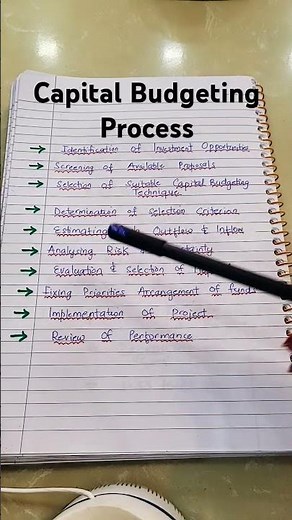 Capital Budgeting - Process #capitalbudgeting #financialmanagement #finance #stepbystep #exam