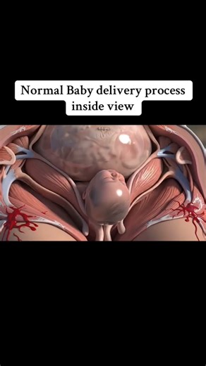 Normal Baby delivery process inside view#process #human #anatomy #foryoupage #delivery