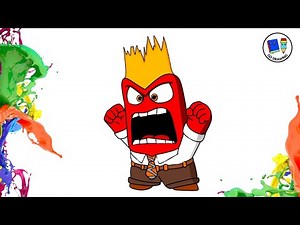 How to Draw Anger from Inside Out 2 Characters Easy | Go Drawing