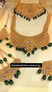 Habib Jewelry on Instagram: "Made on Order ✨ Our gold plated Collar Set with Mala a timeless piece crafted exclusively for you. Perfect blend of elegance & sophistication 📩 DM to order your customized set today. Shop at F 24 Gulf Center Murree Road Rawalpindi #jewelrydesigner #instagram #goldplated #newcollection #habibjewellery #collar #Gold #Jewelry #jewellerycollection"