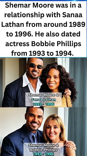 Shemar Moore's Romantic Journey: From Sanaa Lathan to Bobbie Phillips #shorts