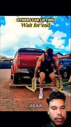 Man Lifts a Car With Pure Strength 😱💪“Unbelievable Car Lifting Challenge | Strongman Power #respect
