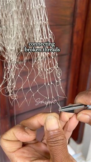 Tips for connecting broken threads, making cast nets #net #knot