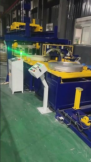 Complete Steel Coil Packaging Line: Vertical Flip, Strapping, Wrapping, Weighing & Stacking
