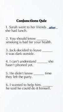 Conjunctions Quiz in English | Can You Use Them Correctly? Most Learners Fail This Test!