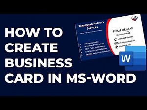 How to Create a Business Card in Microsoft Word