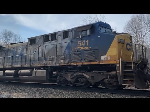 CSX M436 blasts past CP57 with YN2 #541 trailing second