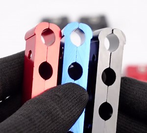 muge racing Engine Spark Plug Wire Separator Divider Kit Fit for 8mm 9mm 10mm Aluminum Alloy Wire Separators Red