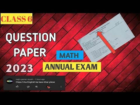 Dav class 6 question paper of math of annual exam | Dav public school | 2023 |