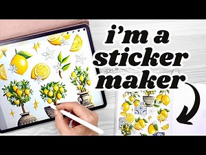 How I Design My STICKERS! || Lemon-Themed Procreate Tutorial and Walkthrough