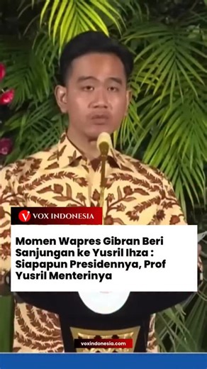 Vox Indonesia on Instagram: "Wakil Presiden RI Gibran Rakabuming Raka menghadiri acara peluncuran delapan buku yang merekam perjalanan dan rekam jejak Prof. Yusril Ihza Mahendra. Kegiatan tersebut digelar di Balai Kartini, Jakarta Selatan, pada Sabtu (7/2/2026), dan dihadiri sejumlah tokoh nasional, akademisi, serta tamu undangan dari berbagai kalangan. Acara ini menjadi momen reflektif atas kontribusi panjang Yusril dalam dunia hukum dan ketatanegaraan Indonesia. Dalam sambutannya, Gibran secar