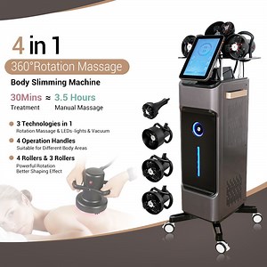 [Hot Item] 4 in 1 Vibrating Vacuum Roller Lymphatic Drainage Body Fat Reduction Roller Massage Slimming Machine