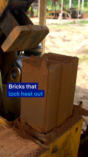 In West Africa, bricks made from red earth and sand provide natural insulation and cut cement use - a step toward eco-friendly construction. #bricks #sustainableliving | DW Environment
