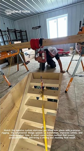 This Staircase Changes Everything #Woodworking #ConstructionLife #DIYProjects