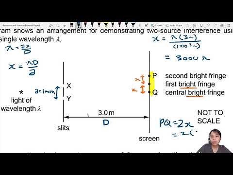 8.2c Ex1 MJ20 P12 Q29 Distance between Two Fringes | AS Superposition | CAIE A Level 9702 Physics