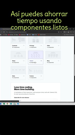 Encuentra componentes listos en HTML o React con Tailwind y acelera el desarrollo de tus proyectos. #programadoresweb #desarrolloweb #programadoresweb #ReactJS #javascript | Progamacion web