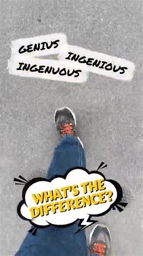 Genius 🆚 Ingenious 🆚 Ingenuous #whatsthedifference #whiterabbitenglish