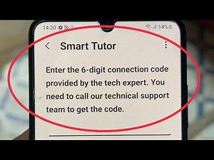 Smart tutor & Remote support Fix 6 digit connection code not provided problem solve