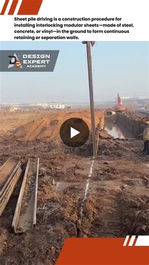 #sheetpiles #geotechnicalengineering #foundations #civilengineering #construction | Design Expert INT