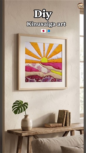 🇯🇵🧵discover the japanese art of kinusaiga : the fabric art #handmade #fabricart #diy #ytshorts