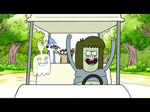 Regular Show - Mordecai And Rigby Being Supervised By Muscle Man