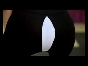 Woman splits small leggings