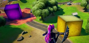 Fortnite's Golden Cube is now 'activating' the Purple Cube at Steamy Stacks