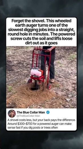 THE MACHINE THAT DIGS PERFECT HOLES WITHOUT A SHOVEL