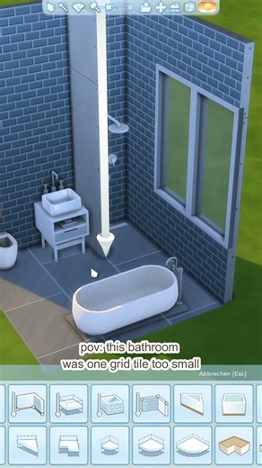 This Bathroom Was One Grid Tile Too Small | Sims 4 Build Tip