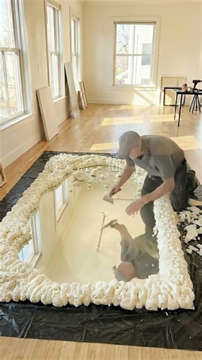 This Textured Mirror Frame Trick is Too Easy #diy #satisfying