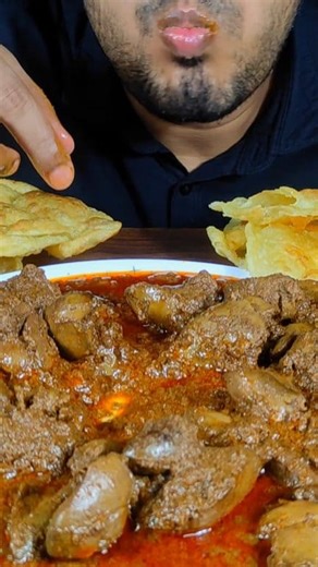 Chicken Liver Curry and Luchi 😋😍 | Eating Express