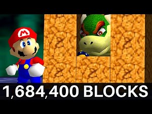 Can You Beat Super Mario 64 if Minecraft Blocks Fill Every Level? (Area 1)