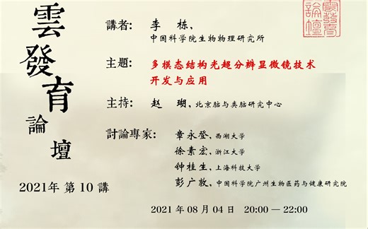 20210804_第10讲_多模态结构光超分辨显微镜技术开发与应用