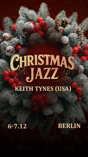 🎄 Christmas Jazz from USA - der Geist von Weihnachten in der Musik ✨ 🗓️ Dezember 🏰 Colosseum 📍 Berlin, Schönhauser Allee 123 🎟 Ticket 25 euro Weihnachten ist die Zeit der Wärme, der Geborgenheit und der Traditionen, die Familien verbinden und das Gefühl eines wahren Wunders schenken. Die Stadt erstrahlt im Glanz der festlichen Lichter, in der Luft liegt der Duft von Zimt und Ingwer, und die Musik erweckt Erinnerungen und schafft neue Geschichten. 🌟 Auf der Bühne – Keith Tynes (USA), ein ei