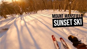 Gorgeous Sunset Backcountry Skiing On Mt. Mansfield, VT