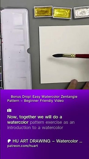 New easy watercolor Zentangle video