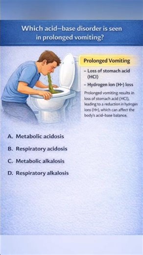 Acid–Base Disorders Explained | Prolonged Vomiting MCQ | NRE / PMDC Preparation #usmle #usmlereview