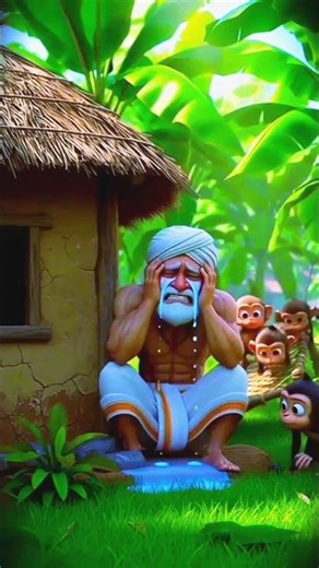 "Monkey Gang Fell Into the Trap..The Farmer's Reaction Will Melt YourHeart!"#emotionalstory #farmer