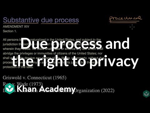 Due process and the right to privacy | AP US Government & Politics | Khan Academy