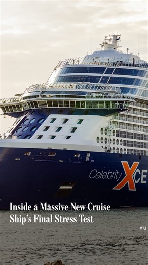 The Wall Street Journal on Instagram: "WSJ reporter Jacob Passy boarded the Celebrity Xcel for its “shakedown cruise”—a final test run new cruise ships often go through before making their public debuts.⁠ ⁠ Producer: Jacob Ohara"