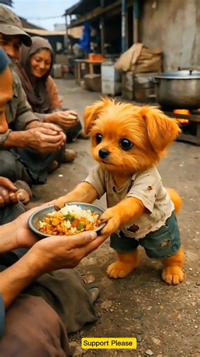 Poor Puppy Cooks Food for Homeless People | Heart-touching Story #puppy #dogvideo #dogs #puppylove