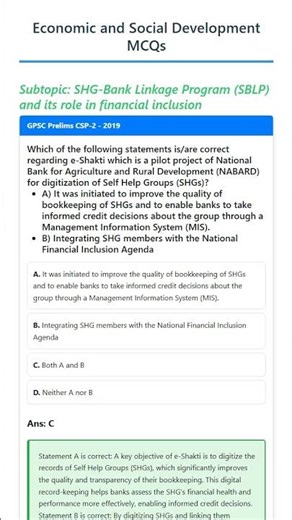 SHG-Bank Linkage Program SBLP and its role in financial inclusion