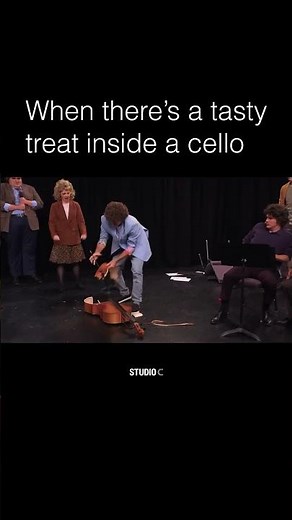 when there's a treat inside a cello