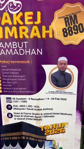 Jom tunaikan umrah bersama kami & menyambut puasa ramadan di sana. #trend #abcxyz