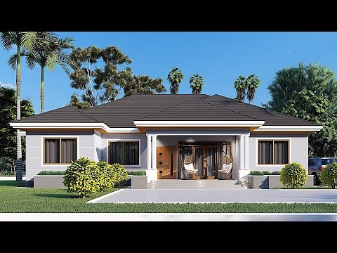 BUNGALOW HOUSE DESIGN WITH FLOOR PLAN l 4 BEDROOM HOUSE l SIMPLE YET ELEGANT