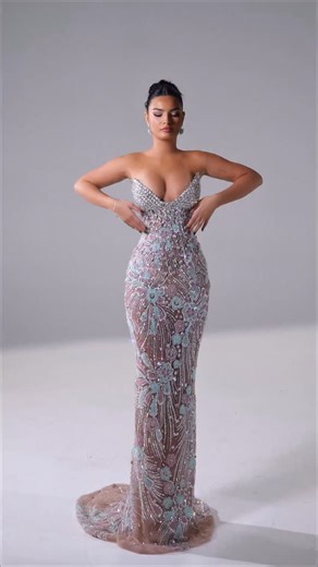 BLINI FASHION HOUSE on Instagram: "A timeless and elegant piece💫 #hautecouture #blinifashionhouse #nudedress #designerdress #eveninggown"