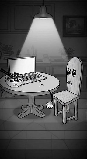 The cartoon about the table and the chair "Talking about Important Things" #cartoon #shorts